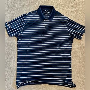 Bonobos Golf - Slim Fit Striped Polo - Medium - Navy